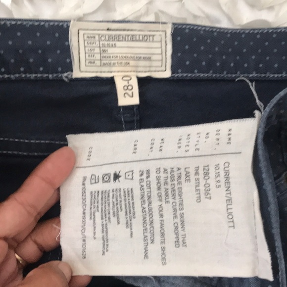 Current/Elliot The stiletto Lake polka dots pants - Picture 4 of 8